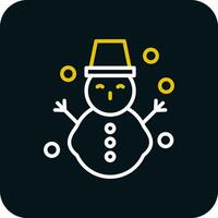conception d'icône de vecteur de bonhomme de neige