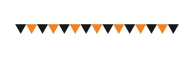 drapeau séparateur frontière illustration ligne Triangle modèle pour Halloween journée thème concept de l'automne saison vecteur