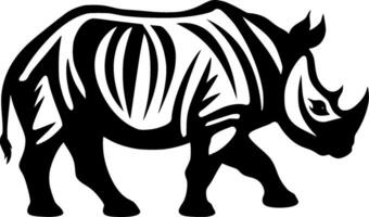 rhinocéros, noir et blanc vecteur illustration