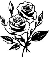 des roses, noir et blanc vecteur illustration