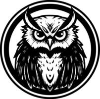 hibou, noir et blanc vecteur illustration