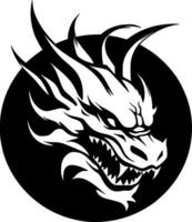 dragon - minimaliste et plat logo - vecteur illustration