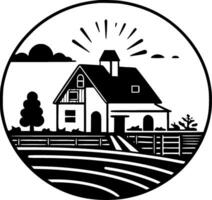 ferme - minimaliste et plat logo - vecteur illustration