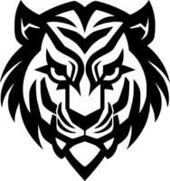 tigre - noir et blanc isolé icône - vecteur illustration