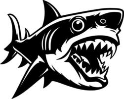 requin - minimaliste et plat logo - vecteur illustration