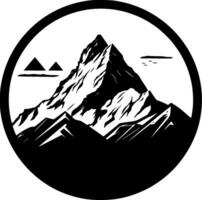 montagnes - minimaliste et plat logo - vecteur illustration