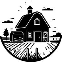 ferme - minimaliste et plat logo - vecteur illustration