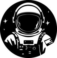 astronaute, noir et blanc vecteur illustration