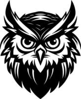 hibou, noir et blanc vecteur illustration