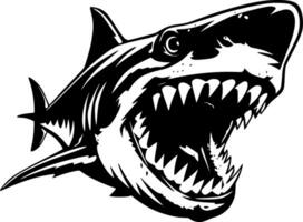 requin, noir et blanc vecteur illustration