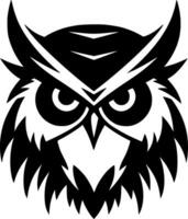 hibou, noir et blanc vecteur illustration