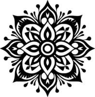 mandala, noir et blanc vecteur illustration