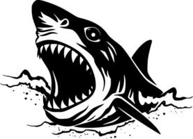 requin, noir et blanc vecteur illustration