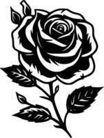 Rose - minimaliste et plat logo - vecteur illustration