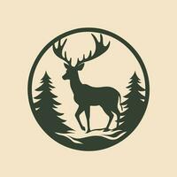 moderne et lisse logo conception de une cerf vecteur illustration avec isolé Contexte