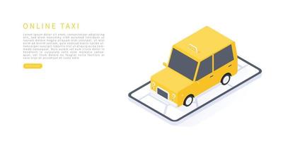 service de taxi en ligne vecteur