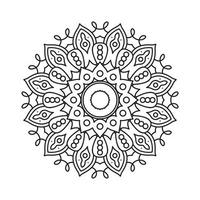 icône artistique décoratif floral monochrome mandala ethnicité vecteur