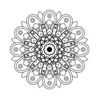 icône artistique décoratif floral monochrome mandala ethnicité vecteur