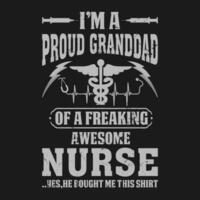 je suis une fier pépé de une flipper impressionnant infirmière chemise infirmière pépé t chemise cadeau pour pépé vecteur