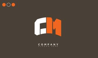 cm alphabet lettres initiales monogramme logo mc, c et m vecteur