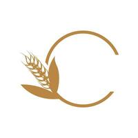 blé logo, Facile agriculteur jardin conception, vecteur modèle silhouette illustration