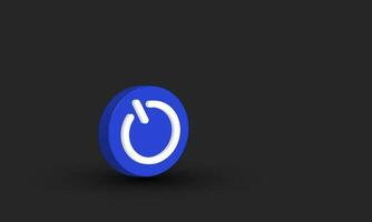 illustration unique Puissance forme bleu vecteur icône 3d symboles isolé sur Contexte