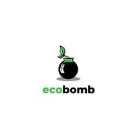 éco bombe logo conception - plante journée vecteurs - arbre journée - plantation journée - éco logo ou éco vecteur