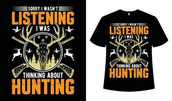 conception de t-shirt de chasse vecteur