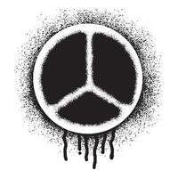 paix icône graffiti avec noir vaporisateur peindre vecteur