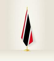 Trinidad et Tobago drapeau sur une drapeau rester. vecteur