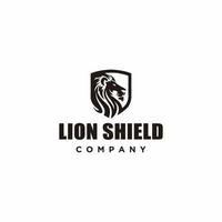 modèle de conception moderne de logo de bouclier de lion, logo de tête de lion, élément pour l'identité de marque, illustration vectorielle eps 10 vecteur
