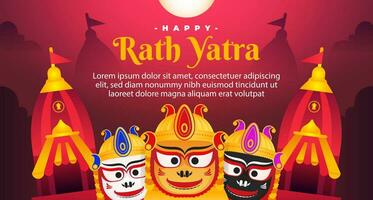 content rath yatra vacances fête pour bannière conception vecteur