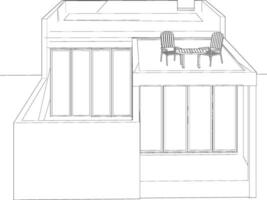 3d illustration de Résidentiel projet vecteur