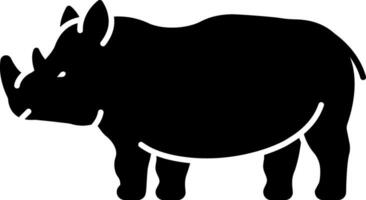 solide icône pour rhinocéros saurus vecteur