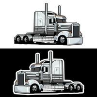 camions semi illustration design logo icône vecteur