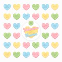 Valentine Candy Hearts Pack de vecteur