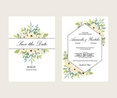 ensemble de cartes avec blanc des roses. mariage ornement concept. fleur affiche, inviter. vecteur