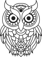 hibou mandala coloration page enchanteur hibou mandala déchaîner votre la créativité par coloration vecteur