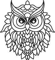 hibou mandala coloration page enchanteur hibou mandala déchaîner votre la créativité par coloration vecteur