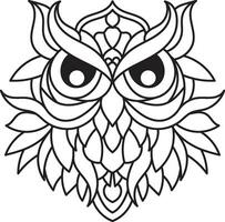 hibou mandala coloration page enchanteur hibou mandala déchaîner votre la créativité par coloration vecteur