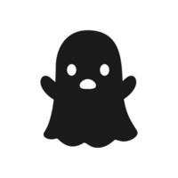 mignonne fantôme icône logo silhouette. Facile plat style vecteur conception élément. Halloween terrifiant horreur images.