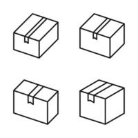 modifiable ensemble icône de livraison boîte, vecteur illustration isolé sur blanc Contexte. en utilisant pour présentation, site Internet ou mobile app