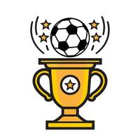 Football ou football championnat trophée icône. vecteur