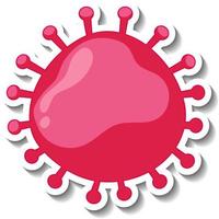 conception d'autocollants avec signe de coronavirus ou de virus isolé vecteur