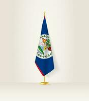 Belize drapeau sur une drapeau rester. vecteur