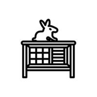 lapin clapier icône dans vecteur. logotype vecteur