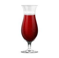 réaliste rouge cocktail verre isolé sur blanc Contexte vecteur