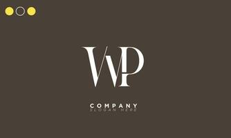 wp alphabet des lettres initiales monogramme logo pw, w et p vecteur