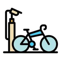 bicyclette parking Sécurité icône vecteur plat