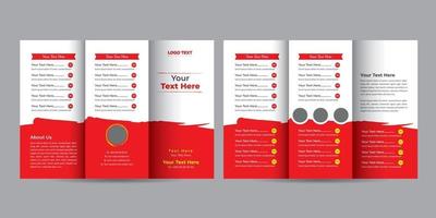 conception de brochure à trois volets de menu alimentaire vecteur